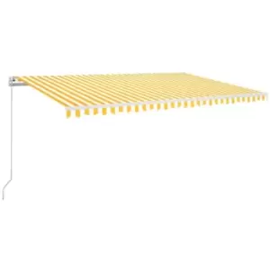 Vidaxl - Manual Retractable Awning 500x300cm Yellow and White Yellow