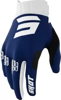 Shot Aerolite Gradient Motocross Gloves, black-white-blue, Size M L, black-white-blue, Size M L