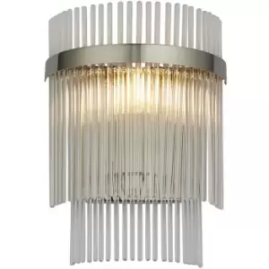 Endon - Marietta Glass Shade Wall Lamp Bright Nickel