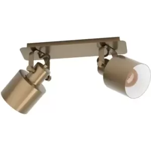 Southery Creme-Gold Chic Ceiling Spotlight - creme-gold brushed, white - Eglo
