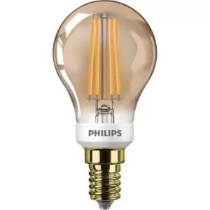 Philips CLA LEDLuster 5w LED E14 Golf Ball Amber Warm White Dimmable - 81567000