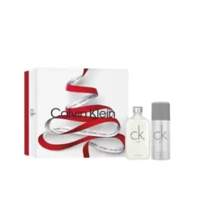 Calvin Klein CK One Gift Set 100ml Eau de Toilette + 150ml Deodorant Spray - Christmas Edition