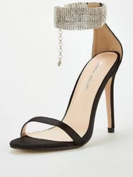 Public Desire Glamorous Heeled Sandal - Black, Size 4, Women