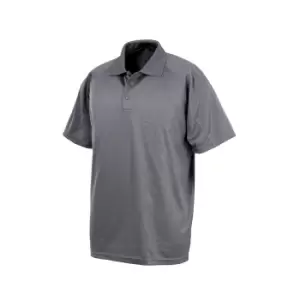 Spiro Impact Mens Performance Aircool Polo T-Shirt (XS) (Grey)