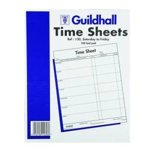 Exacompta Guildhall Work Time Sheet Saturday - Friday 254x203mm Pack