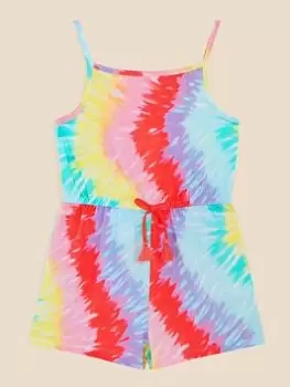 Accessorize Girls Tie Dye Playsuit - Multi, Size 7-8 Years, Women