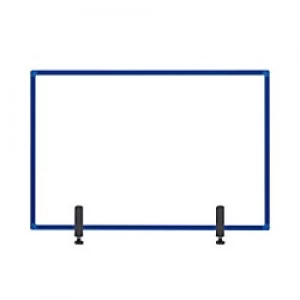 Bi-Office Maya Protector Desktop Board with Clamps and Blue Frame Acrylic 1040 x 700 mm