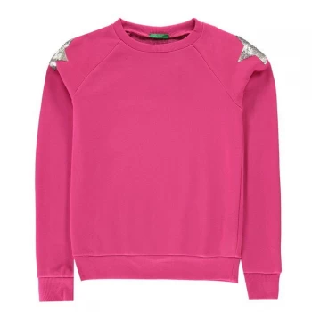 Benetton Star Sweatshirt - 40T Pink
