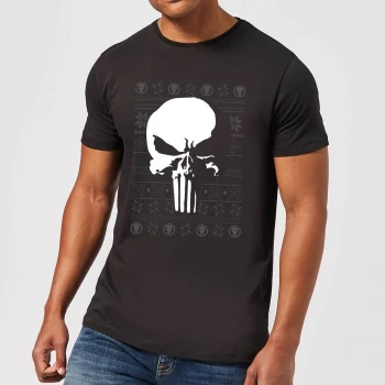 Marvel Punisher Mens Christmas T-Shirt - Black - 5XL