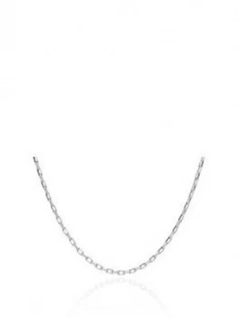 Rachel Jackson London Sterling Silver Mid Length Open Box Chain Necklace