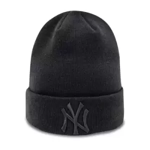 New Era Mlb Essential Cuff Knit Ny Yankees Beanie, Black, Unisex, Beanies, 12122729