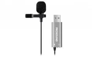 ProSound Lavalier Clip On Lapel Omnidirectional USB Microphone with 3.5mm Female Socket