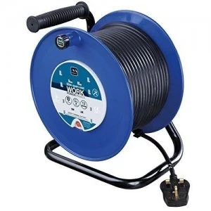 Masterplug 50m 4G Heavy Duty Cable Reel - Blue