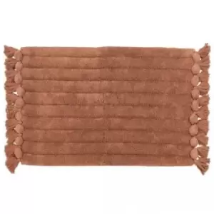 Furn Tassel Ribbed Bath Mat (One Size) (Pecan)