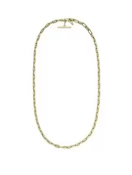 Fossil Heritage Gold Tone Stainless Steel Necklace, Black, Women