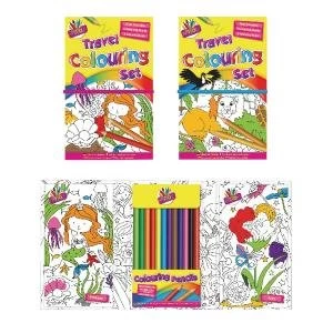 Tallon Childrens Travel Colouring Set Pack of 6 6839