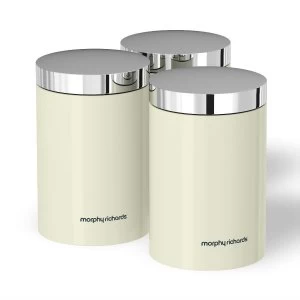 Morphy Richards Accents Set of 3 Storage Canisters - Cream