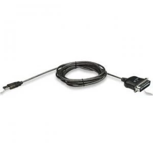 Manhattan USB-A to Parallel Printer Cen36 Converter Cable 1.8m Male to Male 12Mbps IEEE 1284 bus power Black Polybag