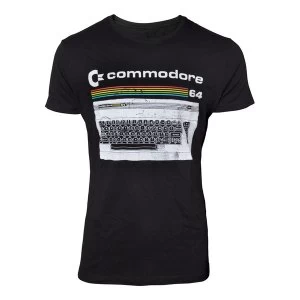 Commodore 64 - Classic Keyboard Mens X-Large T-Shirt - Black