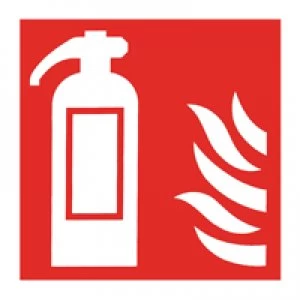 Blick Safety Sign Fire Extinguisher Symbol 100x100mm Self-Adhesive Pack of