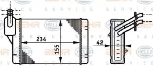 Behr Heat Exchanger 8FH351311-011 Aluminium Genuine for 8FH 351 311-061