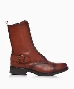 Bertie Tan Leather 'Portal' Calf Boots - 3
