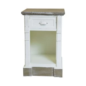 Charles Bentley Shabby Chic Vintage French Style Bedside Table
