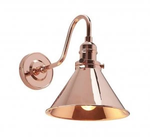 1 Light Indoor Wall Lamp Polished Copper, E27