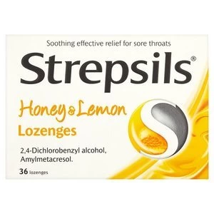Strepsils Honey and Lemon Sore Throat Relief Lozenges 36s