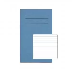 RHINO A6 Exercise Book 48 Pages 24 Leaf Light Blue 7mm Lined