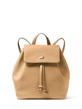 Michael Kors Junie medium flap backpack bag Apricot