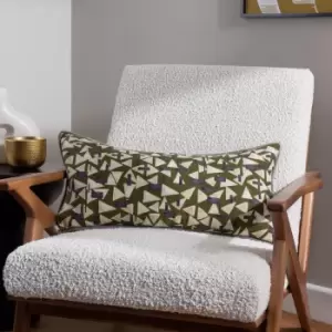 City Rectangular Cushion Khaki, Khaki / 30 x 60cm / Polyester Filled