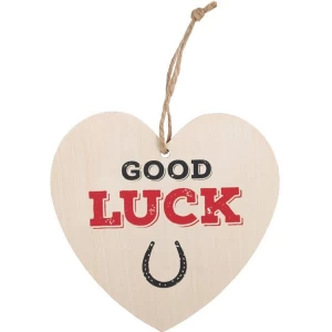 Good Luck Hanging Heart Sign