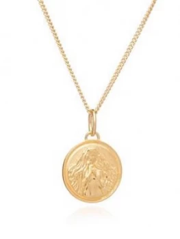 Rachel Jackson London Rachel Jackson London Gold Plated Zodiac Art Coin Short Necklace
