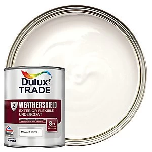 Dulux Trade Weathershield Exterior Flexible Undercoat Paint - Brilliant White 1L