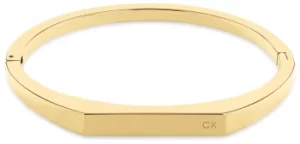 Calvin Klein 35000046 Gold Tone Logo Detail Levered Bangle Jewellery