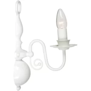 Brugge Candle Wall Light Glossy White