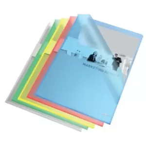 Rexel Quality A4 Document Folder; Assorted Colours; Embossed; 115mic;