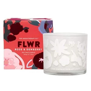 The Aromatherapy Co 100g FLWR Candle - Rose & Dewberry