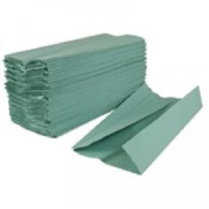 2Work Green 1-Ply C-Fold Hand Towel Pack of 2880 HC128GR