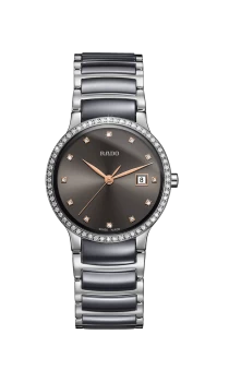 Rado Centrix Diamonds Womens watch - Water-resistant 3 bar (30 m), Stainless steel, grey
