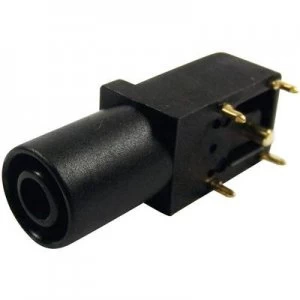 Safety jack socket Socket right angle Pin diameter 4mm Black