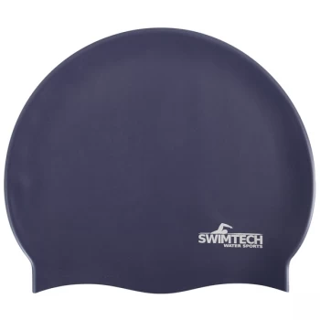 SwimTech Silicone Swim Cap - Navy
