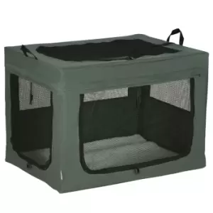PawHut 80cm Foldable Pet Carrier w/ Cushion for Small Medium Dogs - Grey