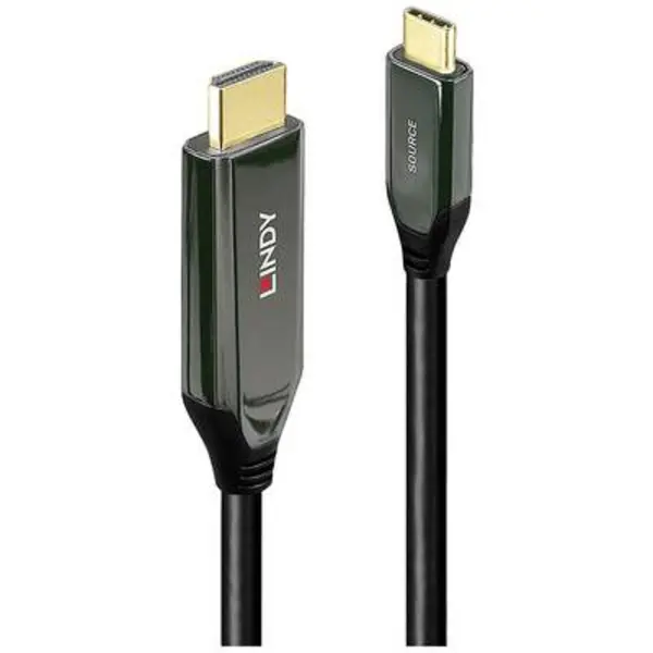 LINDY USB-C Adapter cable USB-C plug, HDMI-A plug 1m Black 43367 HDMI cable