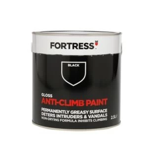 Fortress Black Gloss Anti Climb Paint 2.5L
