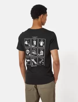 Columbia Rapid Ridge T-Shirt II (Campsite Icons Graphic) - Black