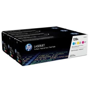 HP 128A Tri Colour Laser Toner Ink Cartridge