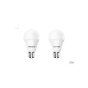12W LED A60 Ball Bulb E27 Warm White 3000K (Pack of 2)