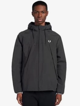 Fred Perry Panelled Zip Through Jacket - Black Size M Men
